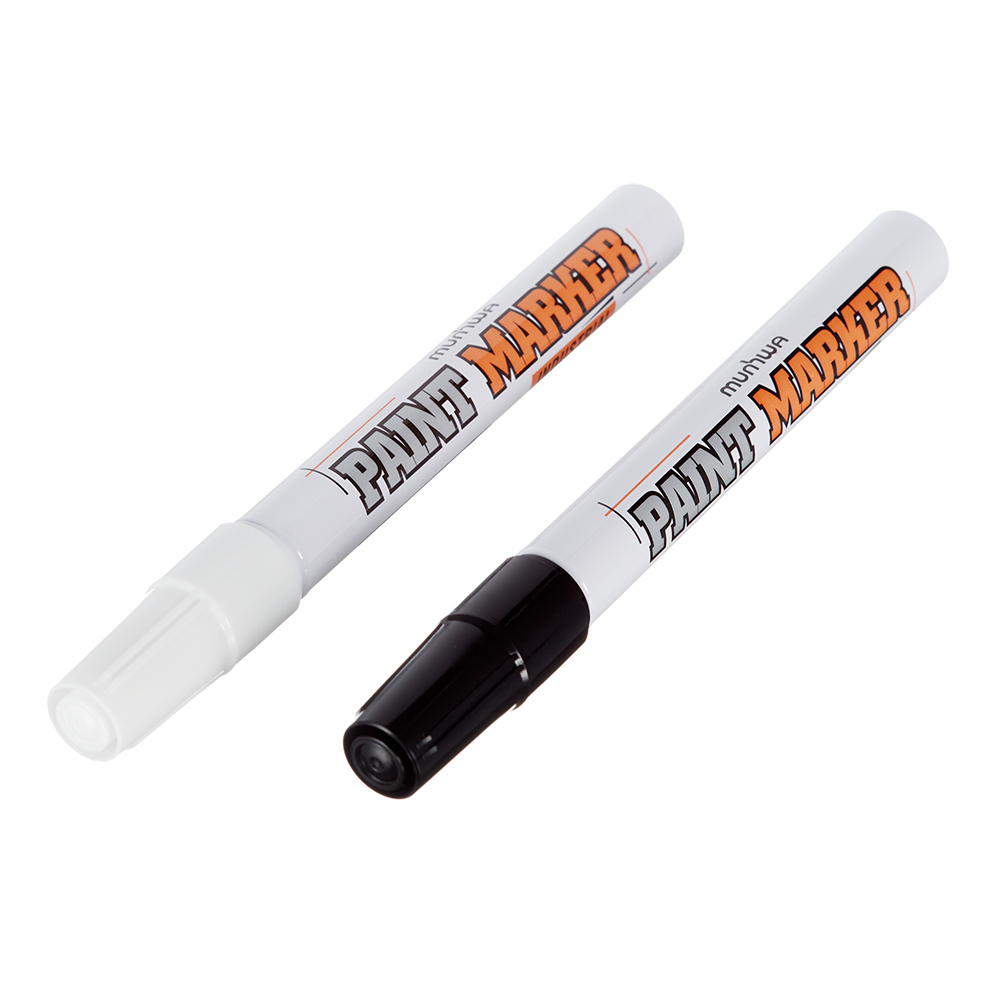 MunHwa Industrial lacquer marker for marking black/white tip 4 mm (2 pcs.)