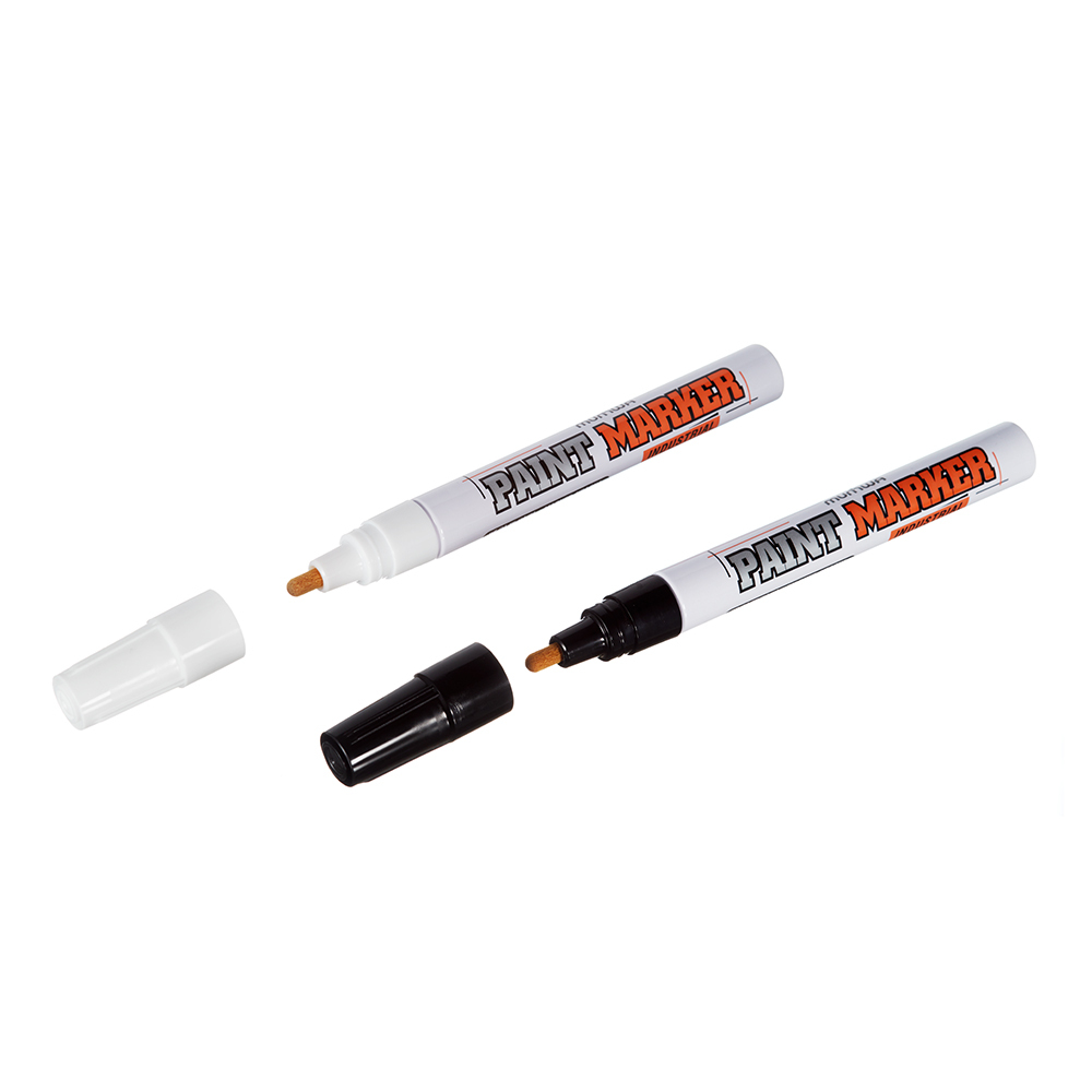 MunHwa Industrial lacquer marker for marking black/white tip 4 mm (2 pcs.)