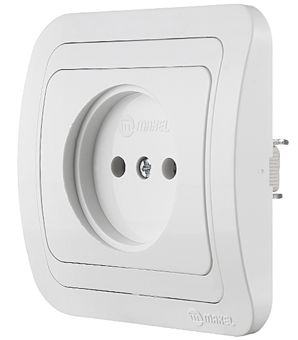 Makel Mimoza built-in socket, white ceramic (12002)