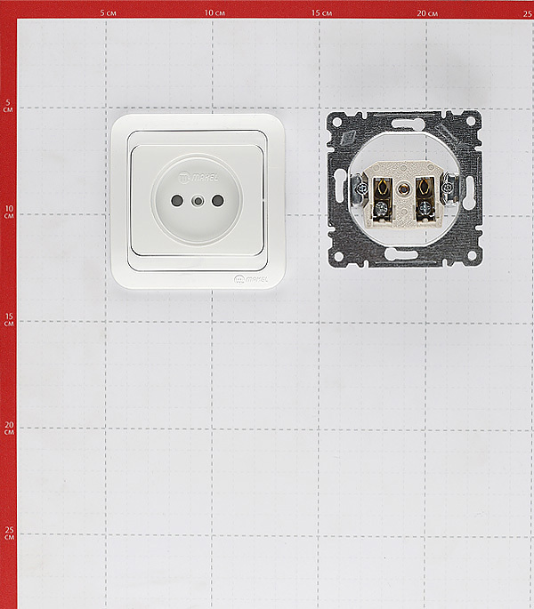 Makel Mimoza built-in socket, white ceramic (12002)