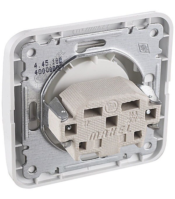 Makel Mimoza built-in socket, white ceramic (12002)