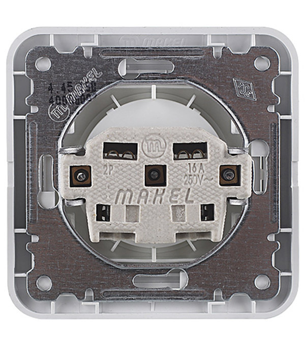 Makel Mimoza built-in socket, white ceramic (12002)