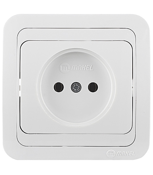 Makel Mimoza built-in socket, white ceramic (12002)