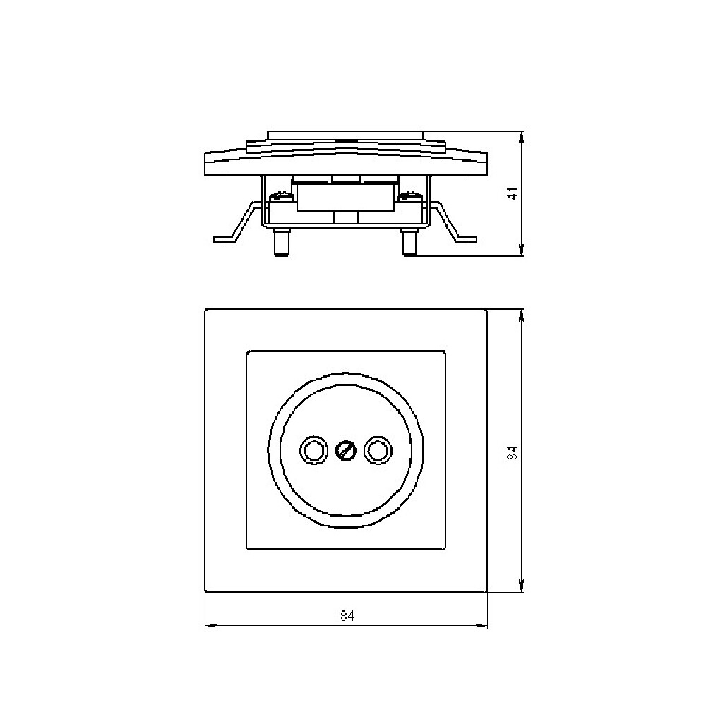 Svet built-in socket, white (0216-00011)