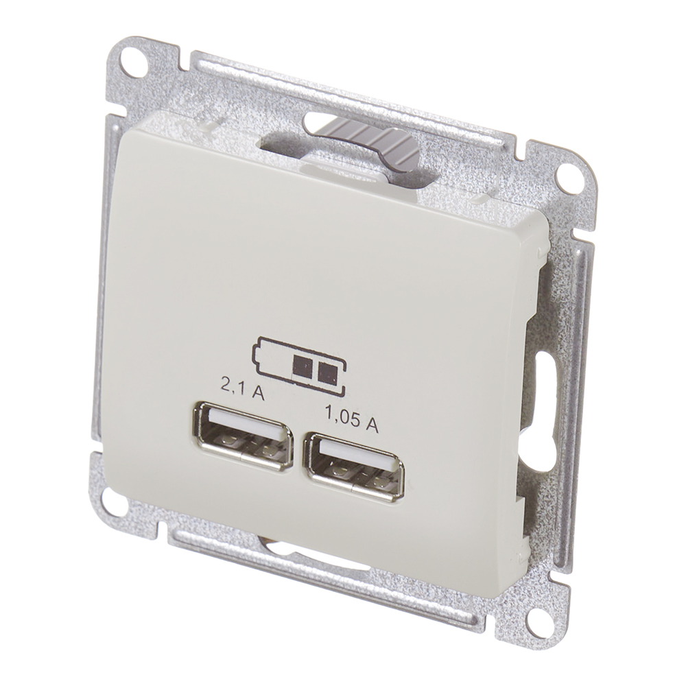 USB socket Systeme Electric Glossa built-in beige 2xUSB-A (GSL000233)