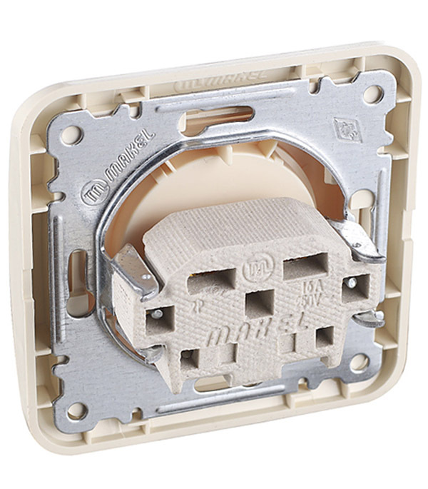 Socket Makel Mimoza, built-in, beige ceramic (25002)