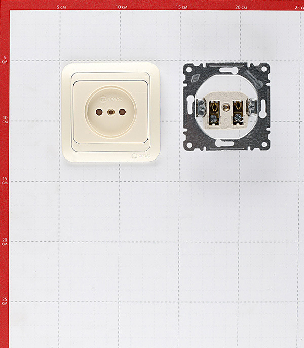 Socket Makel Mimoza, built-in, beige ceramic (25002)