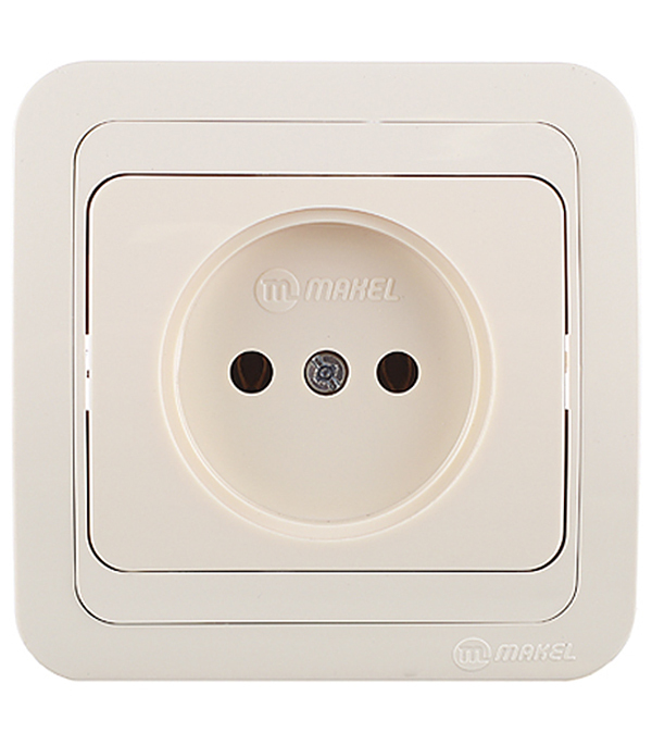 Socket Makel Mimoza, built-in, beige ceramic (25002)