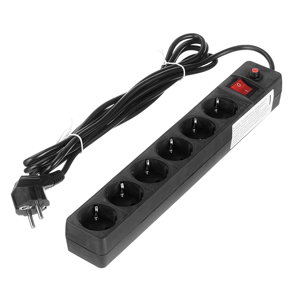 Power strip UNIVersal 6 outlets 3 m 10 A 2.2 kW black (967U-4003)