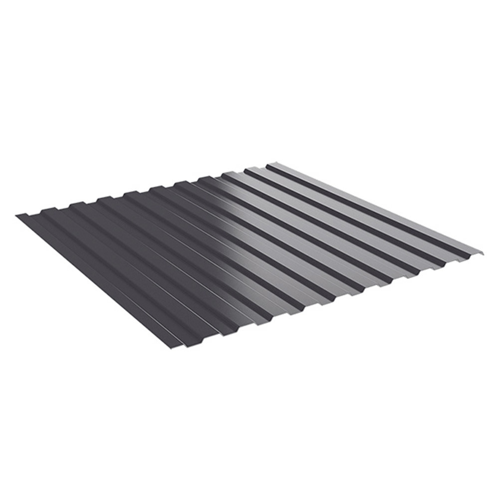 Corrugated sheet S8 1.2x2 m 0.45 mm graphite gray RAL 7024