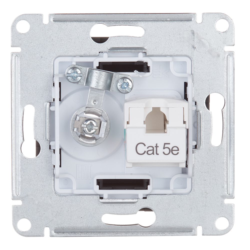 TV/computer socket Systeme Electric AtlasDesign built-in carbon TV/RJ45