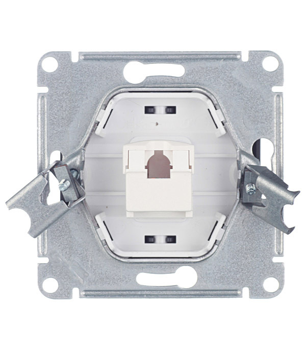 Розетка компьютерная Systeme Electric Glossa встраиваемая антрацит RJ45