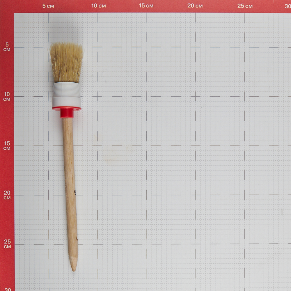 Round brush natural bristle wooden handle d30 mm for alkyd-based enamels and varnishes