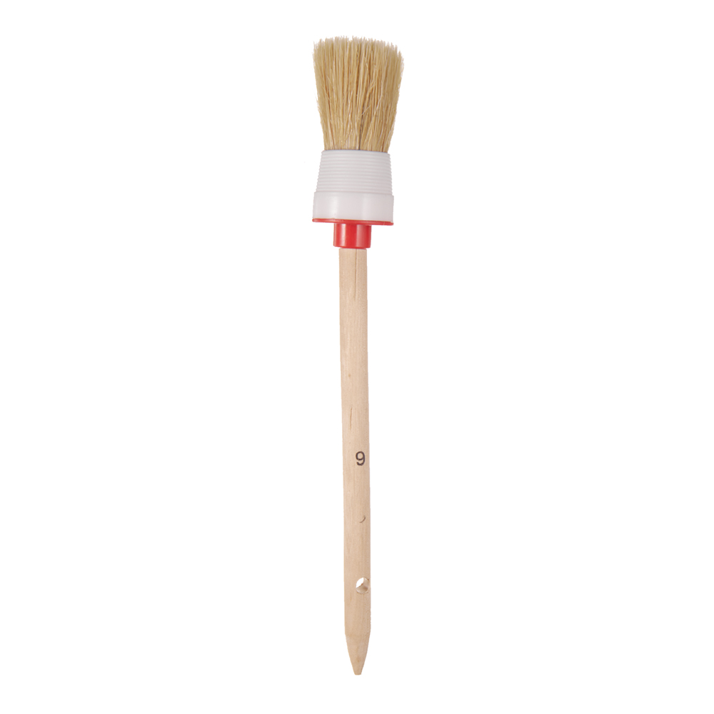 Round brush natural bristle wooden handle d30 mm for alkyd-based enamels and varnishes