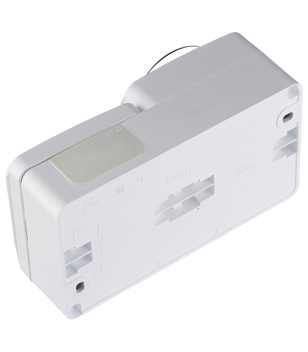 Блок выключатель и розетка Systeme Electric Этюд одноклавишный накладной белый (BPA16-241B)