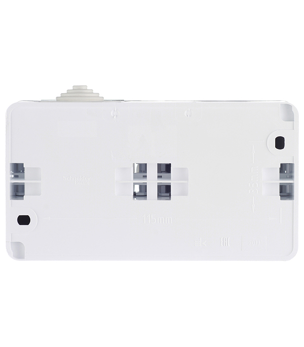 Блок выключатель и розетка Systeme Electric Этюд одноклавишный накладной белый (BPA16-241B)