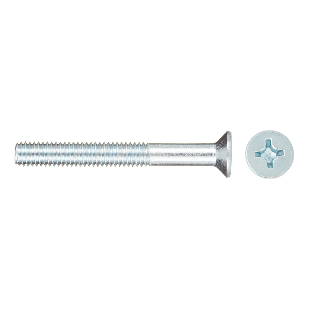 Galvanized screw M6x50 mm DIN 965 countersunk head (6 pcs.)