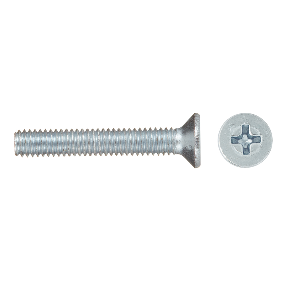 Zinc-plated screw M4x25 mm DIN 965 countersunk head (12 pcs.)