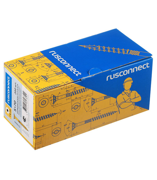 Wood screws 70x5.0 mm countersunk head structural (200 pcs.)