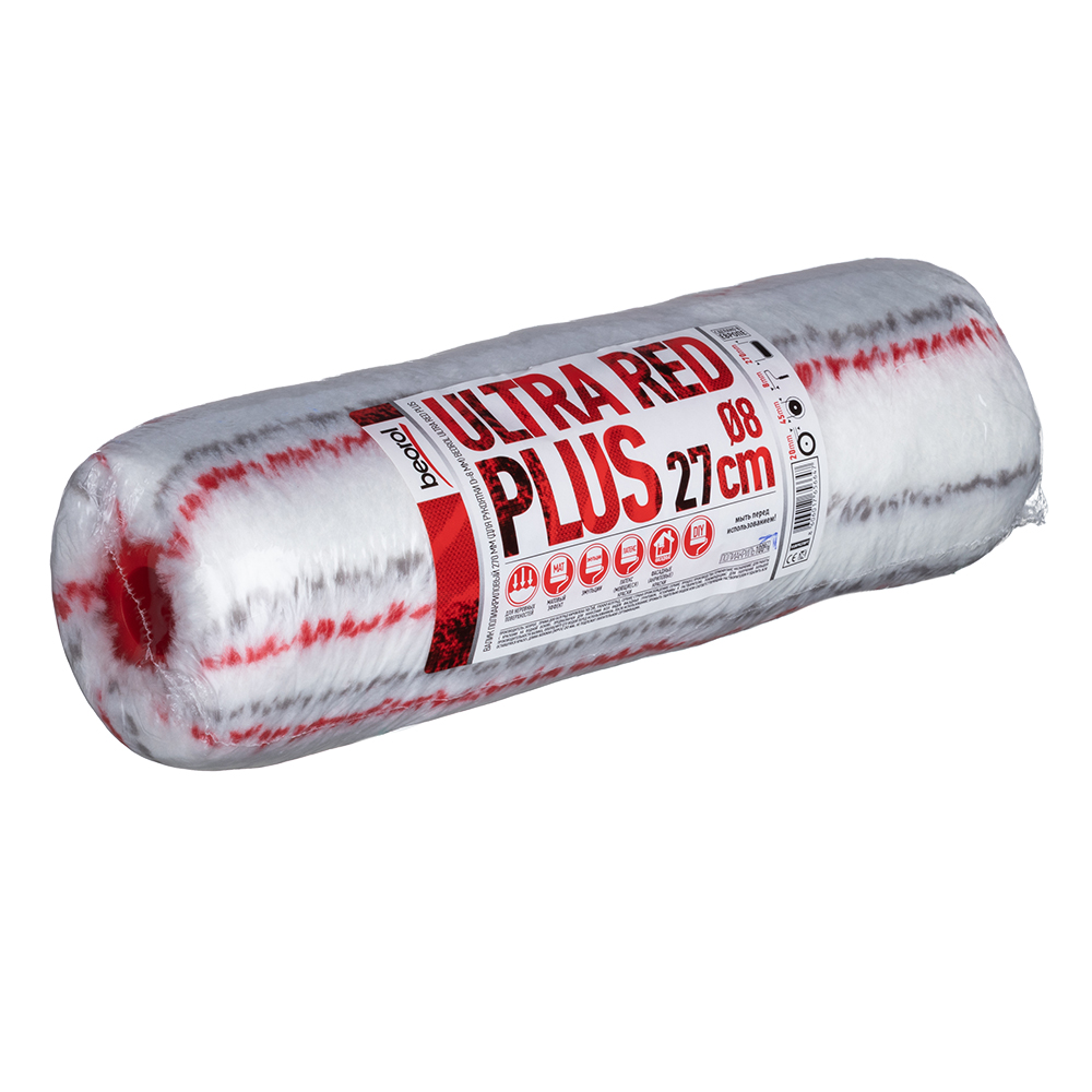 Polyacrylic roller 270 mm rod 8 mm d45 mm pile 20 mm for water-based coatings without handle Beorol Ultra Red Plus