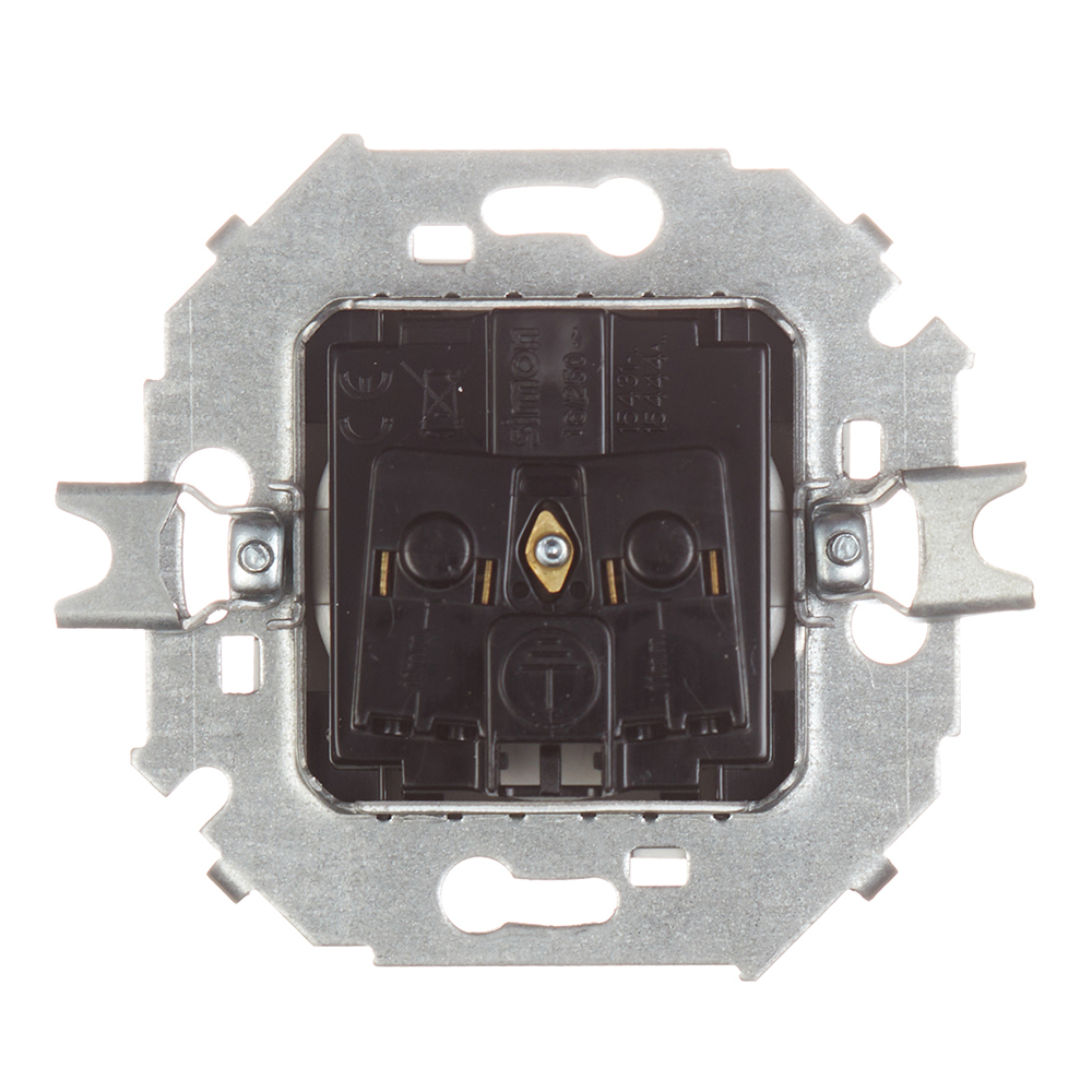 Розетка Simon 15 встраиваемая алюминий (1591431-033)