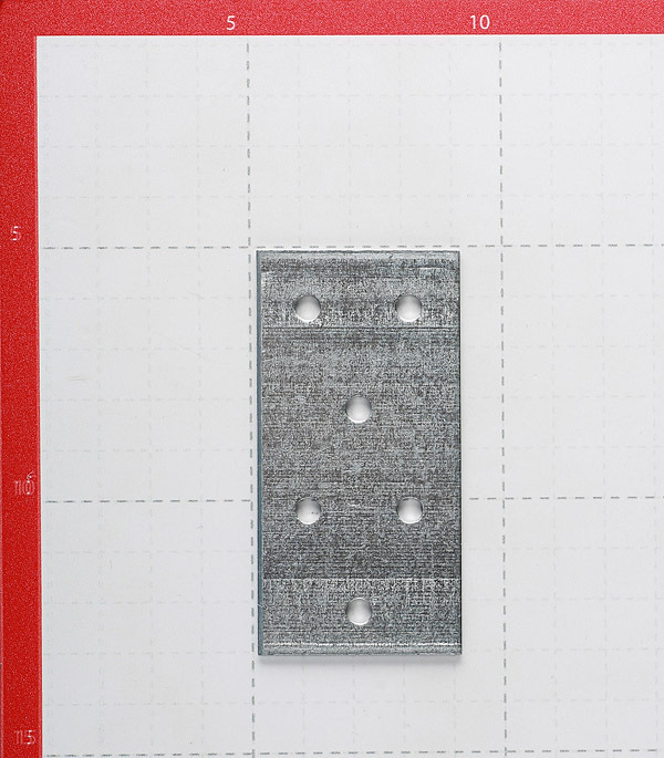 Galvanized connecting plate 80x40x2.0 mm