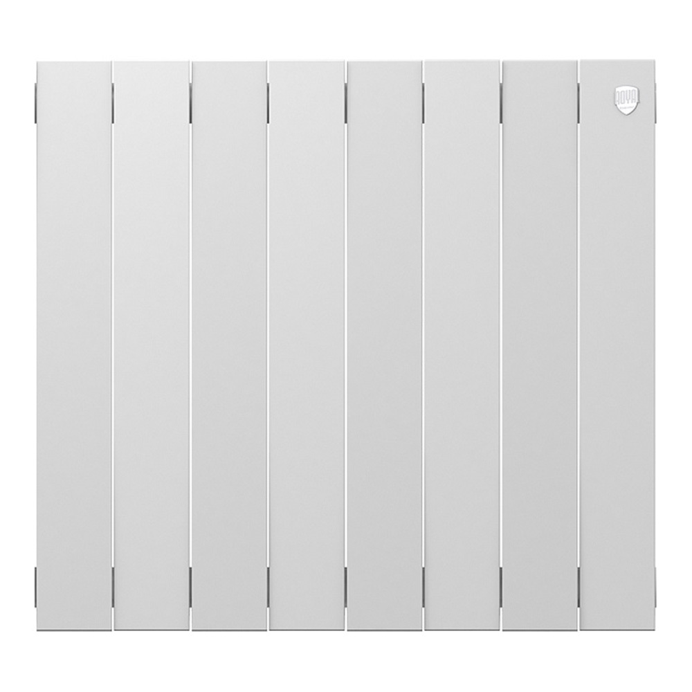 Радиатор биметаллический Royal Thermo Piano Forte 500 мм 8 секций 1" боковое подключение 591х640 мм белый