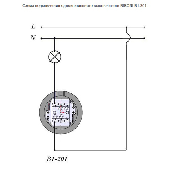 Выключатель Bironi Лизетта одноклавишный накладной коричневый ретро (B1-201-22)