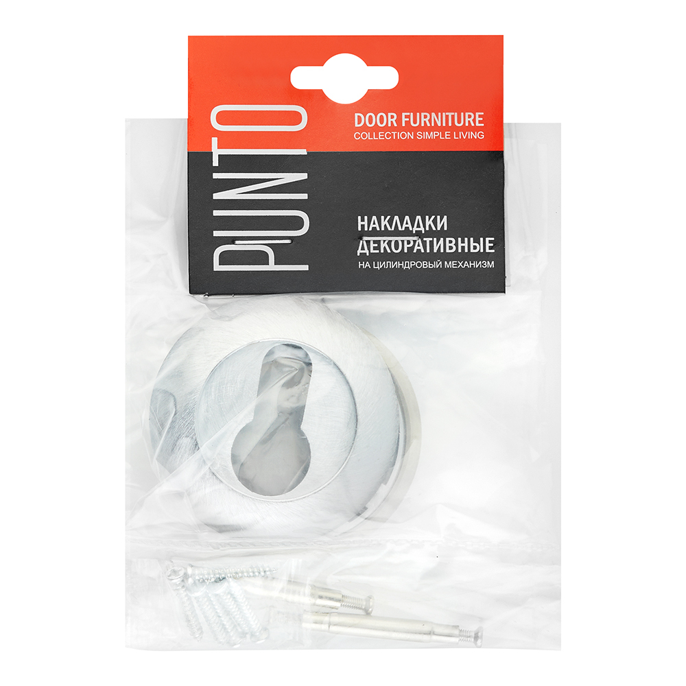 Ключевина Punto ET TL SSC-16 круглая розетка сатинированный хром