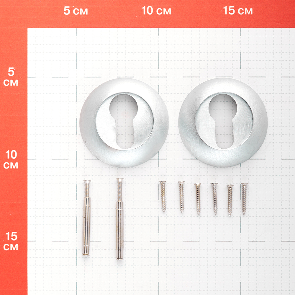 Ключевина Punto ET TL SSC-16 круглая розетка сатинированный хром