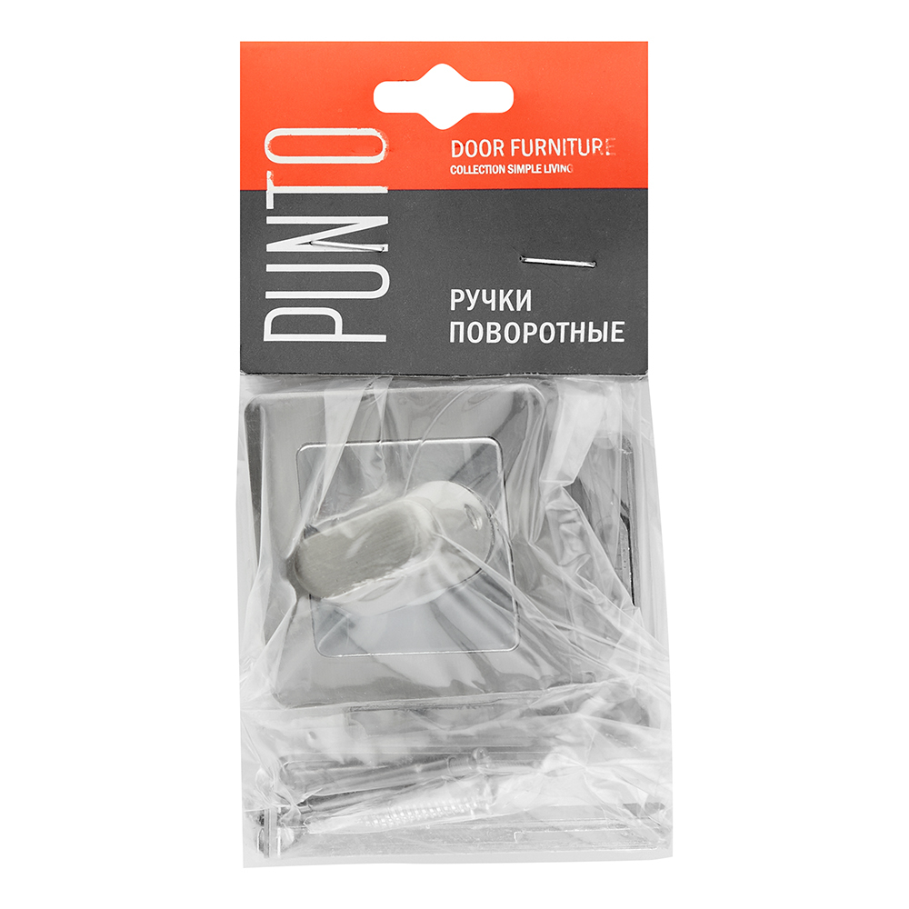 Фиксатор Punto QR SN/CP-3 квадратная розетка матовый никель/хром