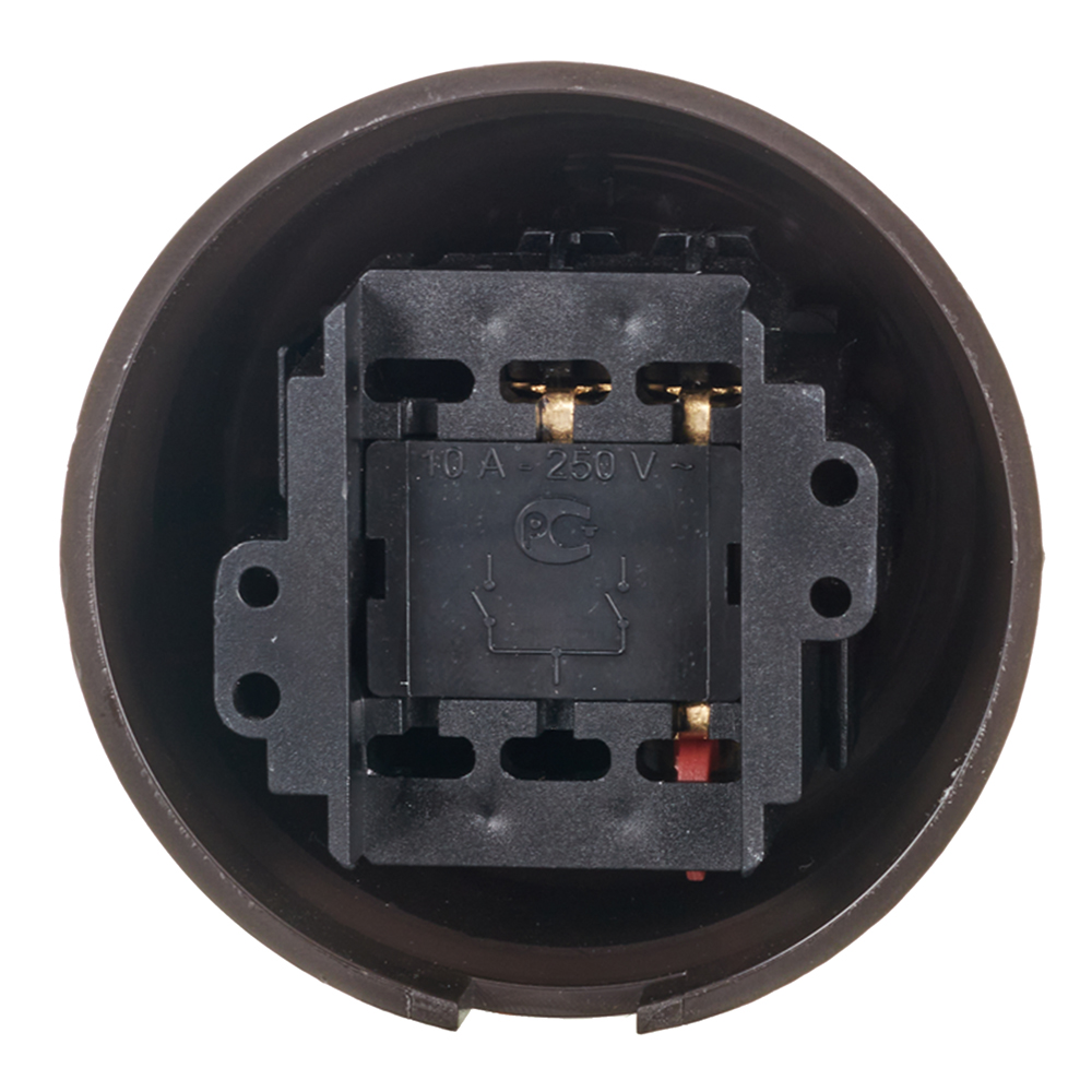 Bironi Lizetta surface-mount double rocker switch, brown, retro (B1-202-22)
