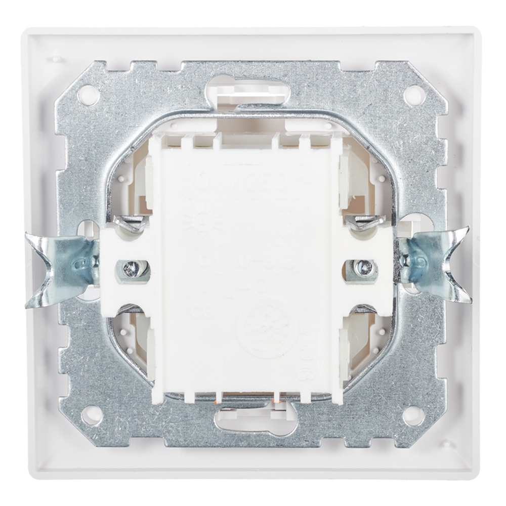 Выключатель Svet одноклавишный встраиваемый белый с подсветкой (SV1001-0008)