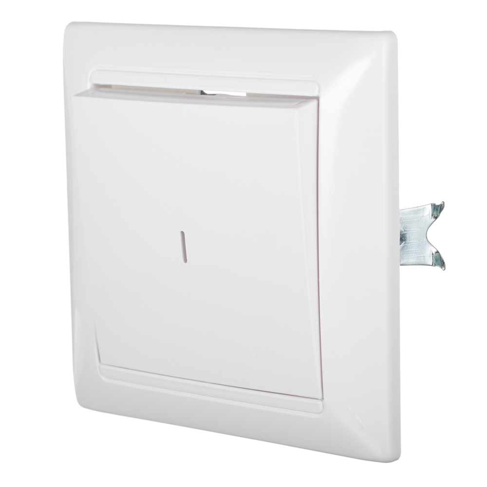 Выключатель Svet одноклавишный встраиваемый белый с подсветкой (SV1001-0008)