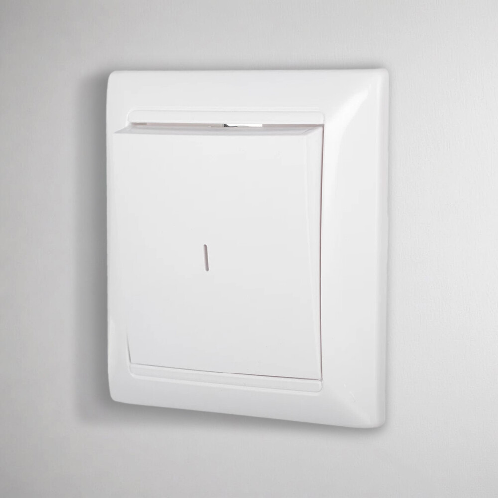 Выключатель Svet одноклавишный встраиваемый белый с подсветкой (SV1001-0008)