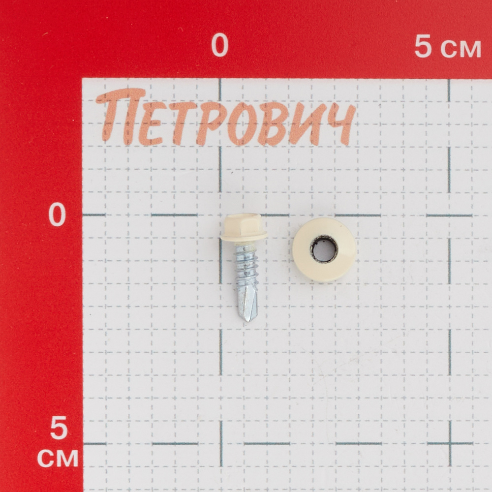 Roofing screws with drill bit 19x5.5 mm metal-to-metal ivory RAL 1015 Daxmer (250 pcs.)
