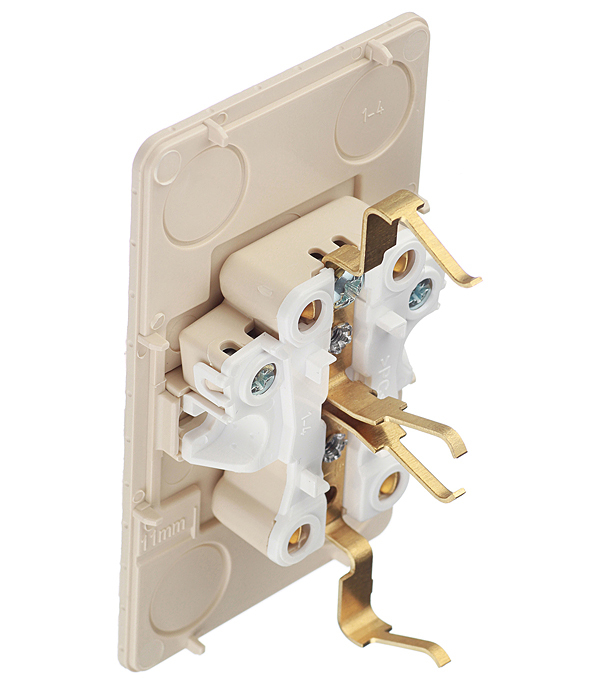 Systeme Electric Etude surface-mounted socket pine with shutters (PA16-008D)