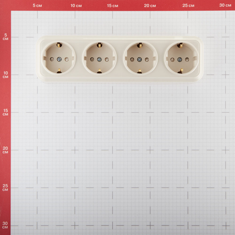 Surface-mounted socket Svet beige with shutters (SV1001-0012)