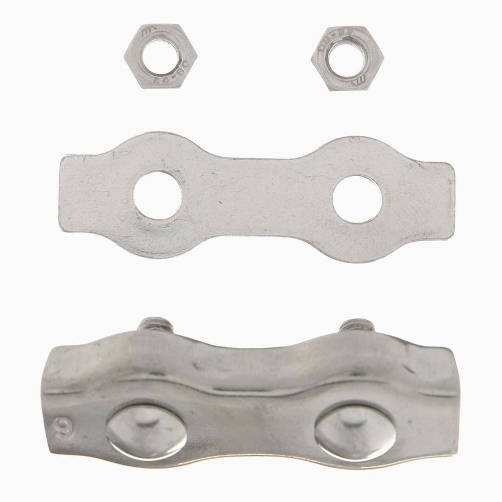 Wire rope clip duplex d6 mm stainless steel