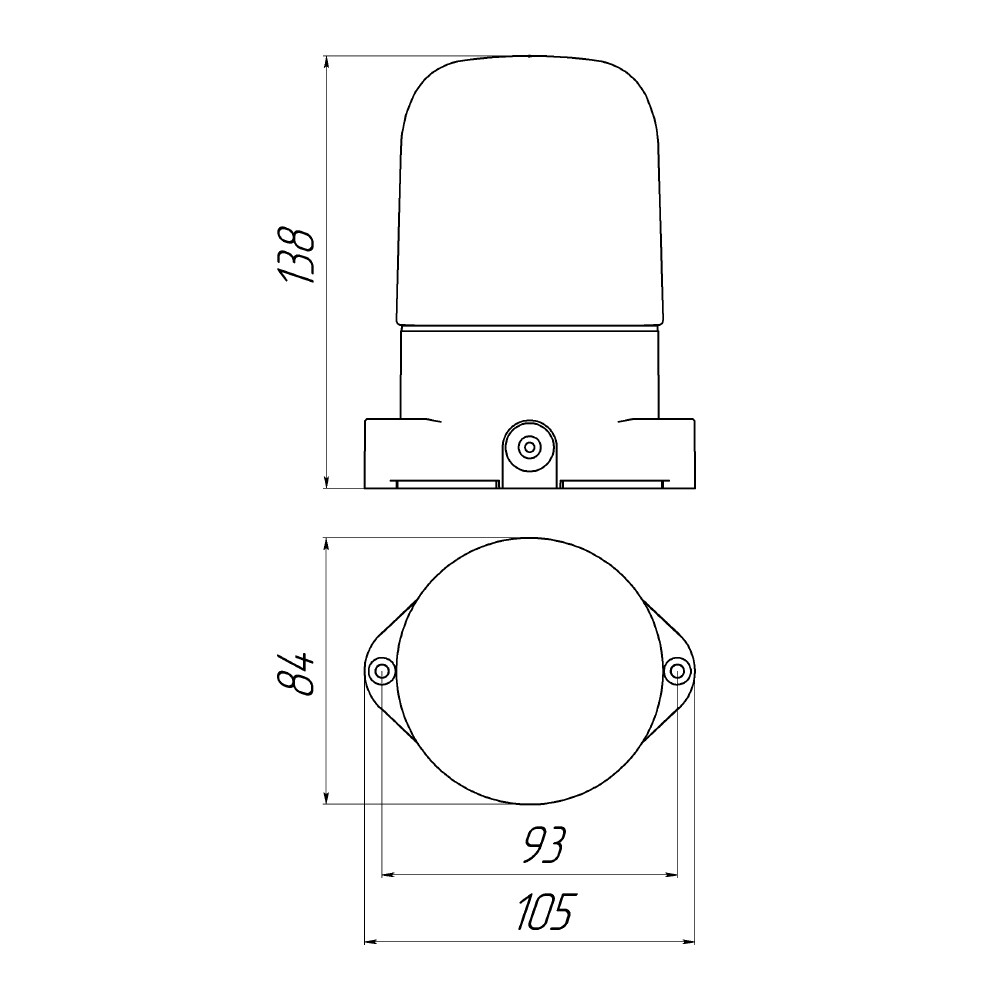 Светильник накладной Svet НББ 01-60-001 E27 60 Вт IP65 белый (1300-00010)