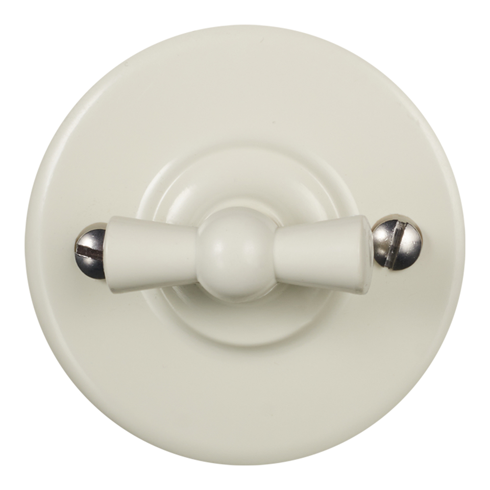 Bironi Lizetta single-button surface-mount switch ivory retro (B1-201-211)