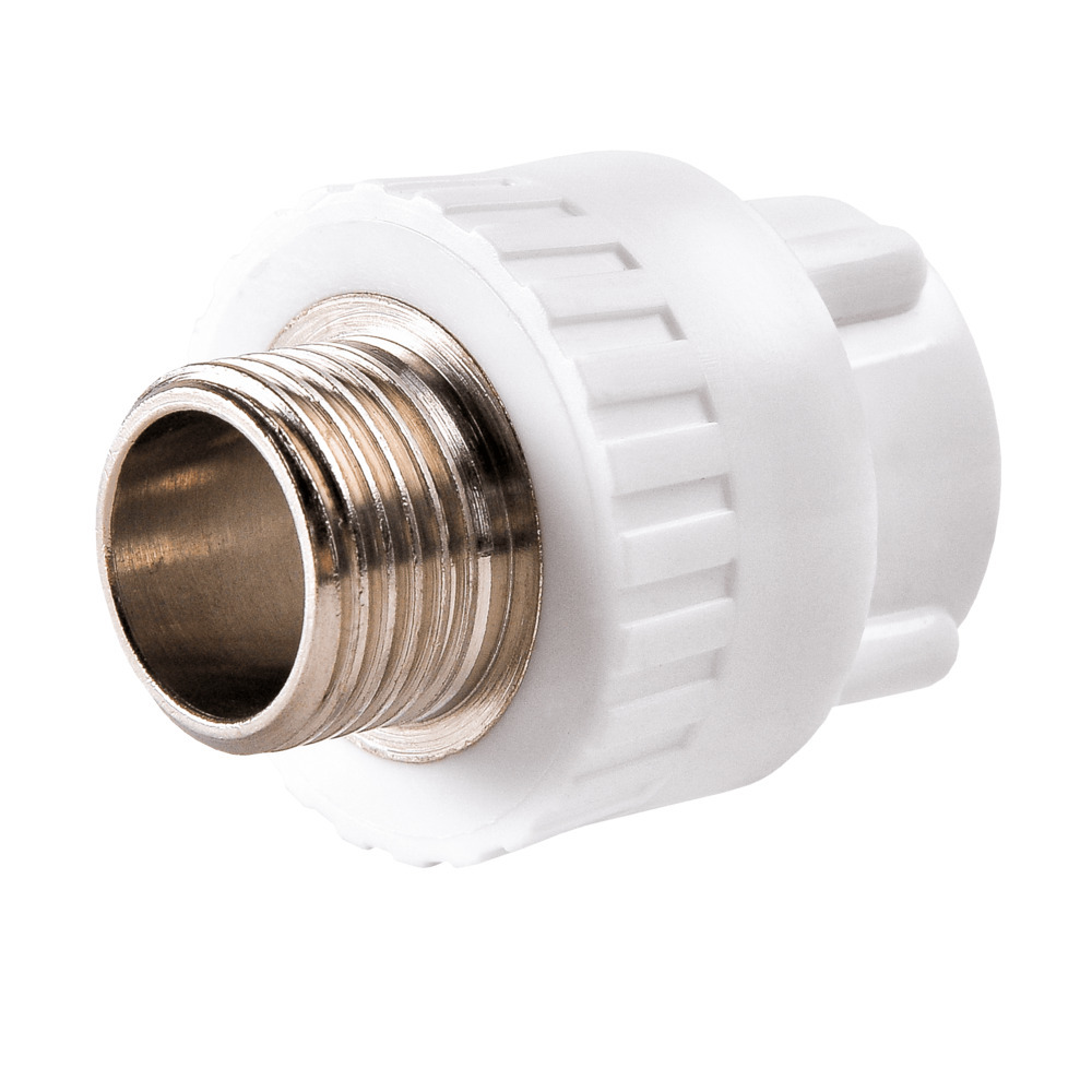 Polypropylene coupling RVC combined 20 mm x 1/2 male thread (020402)