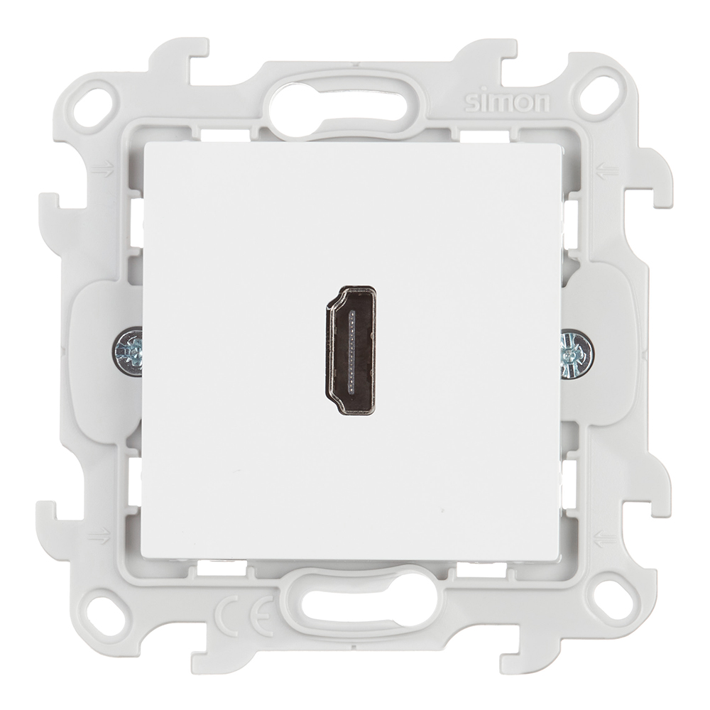 Simon 24 Harmonie HDMI 插座嵌入式白色 (2411094-030)