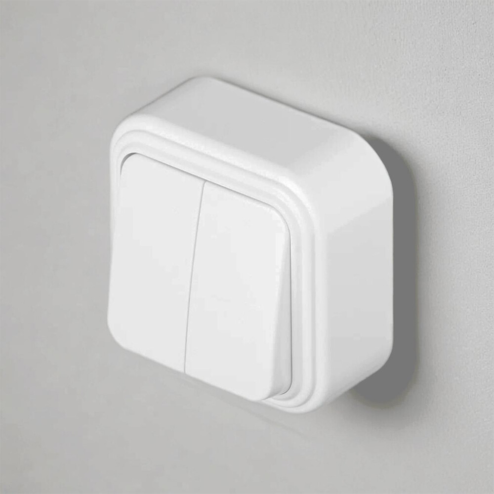 Svet two-button surface-mounted switch white (0603-00101)