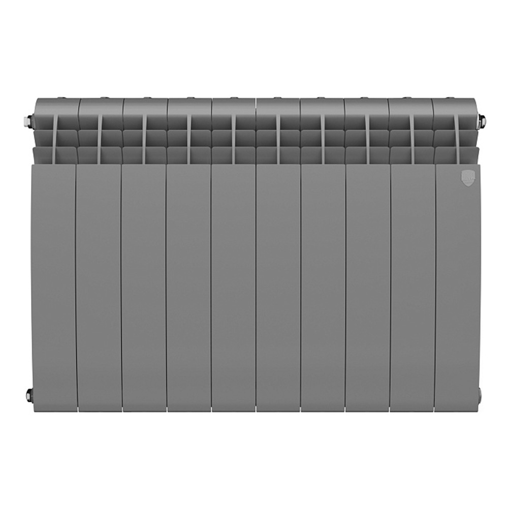 Радиатор биметаллический Royal Thermo BiLiner Silver Satin 500 мм 10 секций 1" боковое подключение серебро