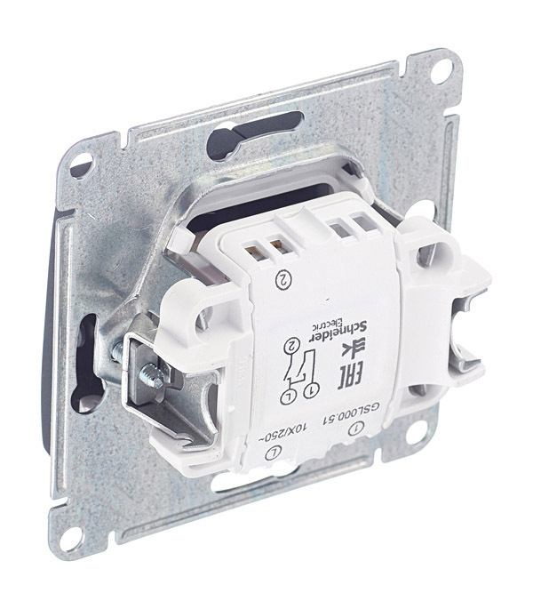 Systeme Electric Glossa two-button built-in switch anthracite (GSL000751)