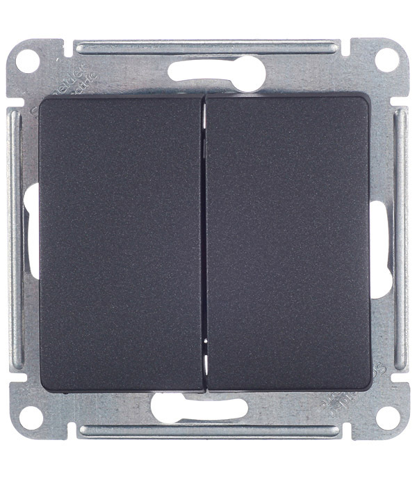 Systeme Electric Glossa two-button built-in switch anthracite (GSL000751)