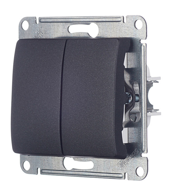 Systeme Electric Glossa two-button built-in switch anthracite (GSL000751)
