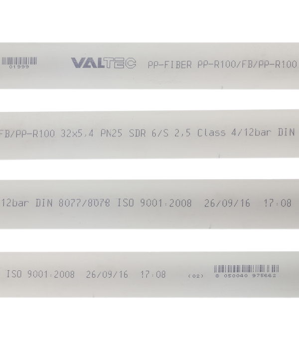 Труба полипропиленовая Valtec армированная стекловолокном 32х2000 мм PN25