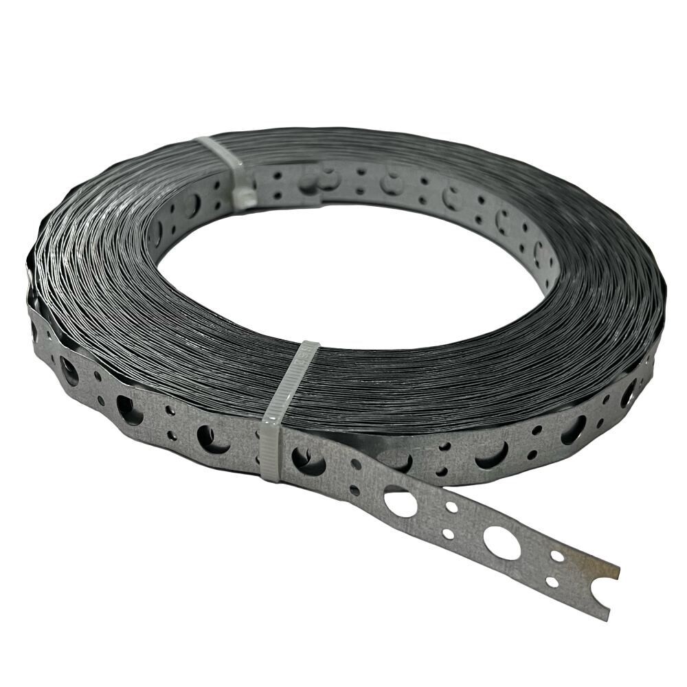 Perforated straight mounting tape 17x0.5 mm 25 m